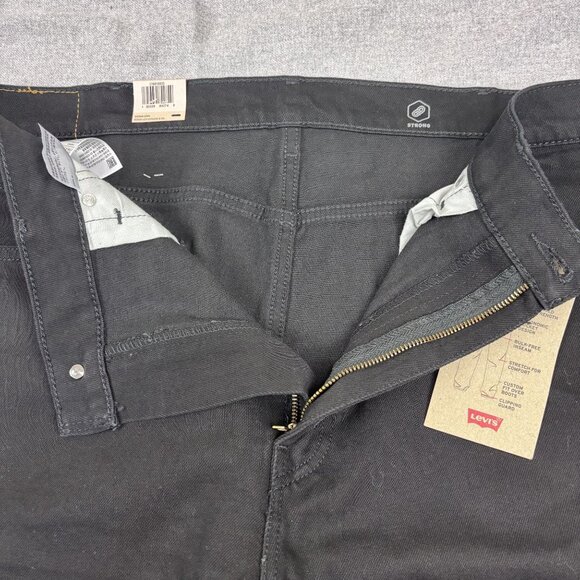 Levis Mens Black Western Fit Jeans W38 L29 Stretch Black  Denim - Picture 11 of 15